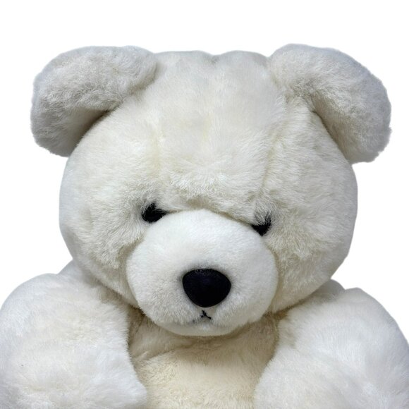 BEGGING BEAR American Wego White Teddy Bear 17" Plush Vintage 80's #8519 *READ* - Picture 2 of 11